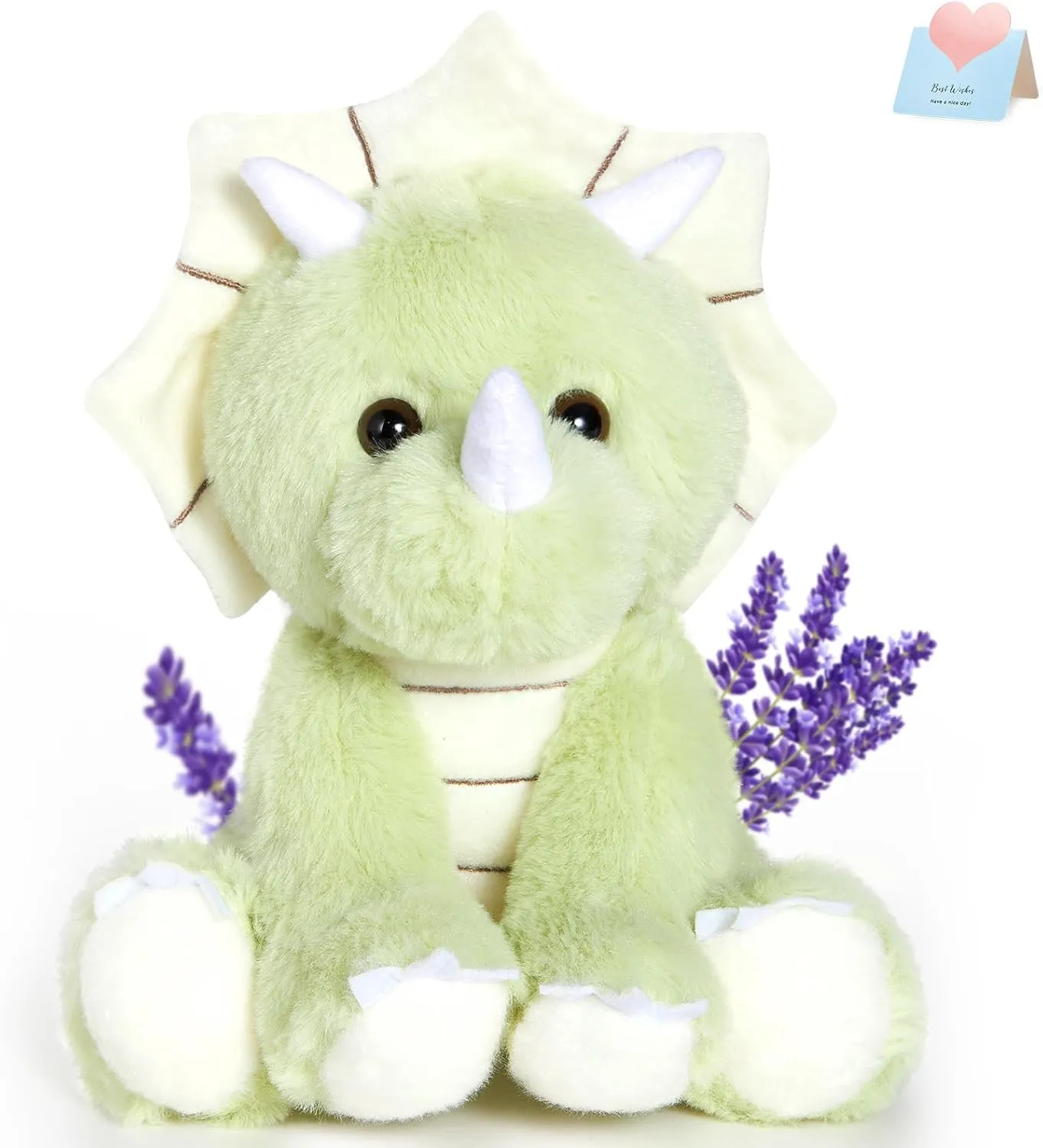 Athoinsu Cute Triceratops Dinosaur Stuffed Animals Lavender Scented Plush Toy Birthday Christmas Weekend Gifts for Toddler Kids - 9" (Triceratops)