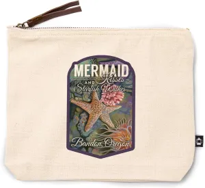 Bandon, Oregon, Mermaid Kisses and Starfish Wishes, Tidepool, 100% Cotton Zipper Pouch, Travel Accessory, Go Bag