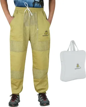 BeeProGear Sting-Proof Beekeeping Pants for Men & Women, Ventilated 3-Layer Mesh Bee Trousers with Tool Pockets & Carry Bag.
