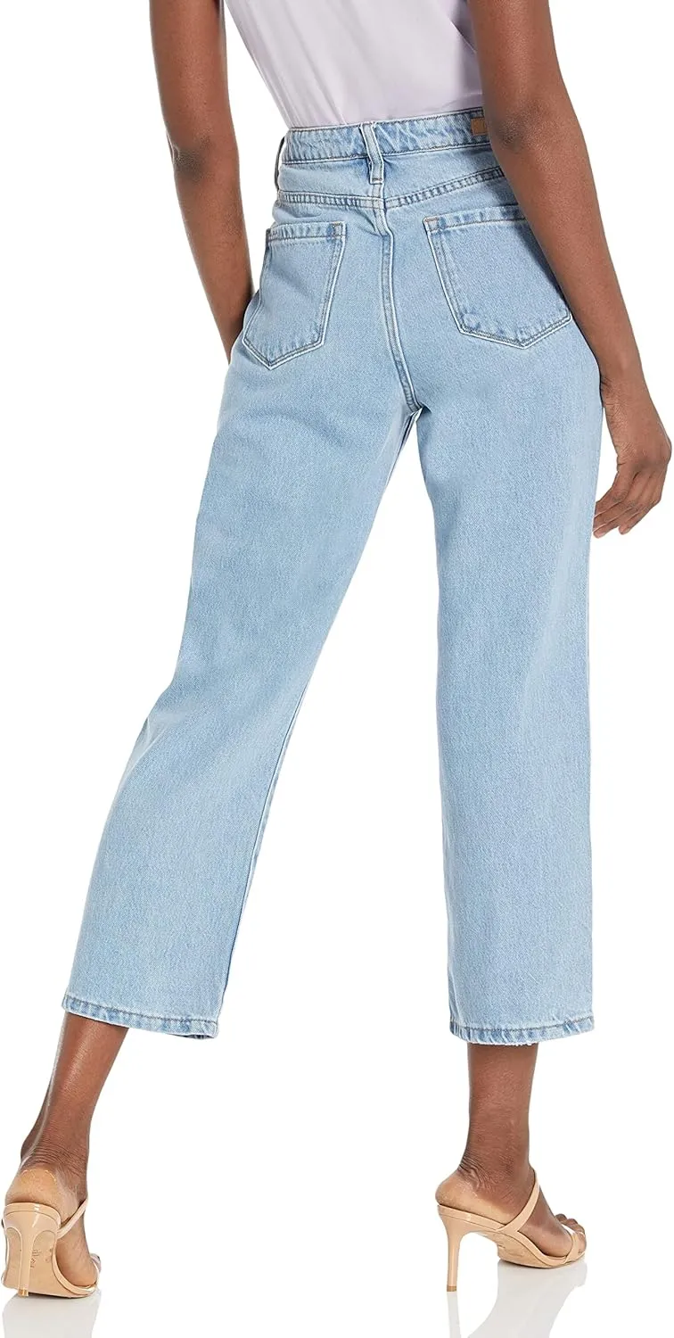 [BLANKNYC] Womens Five Pocket Ribcage Straight Leg Jean with Rips