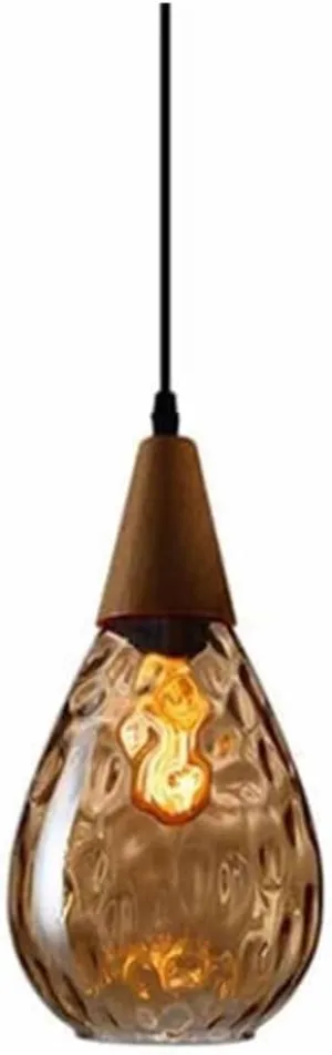 Bracket Light Creative Spherical Glass Pendant Light Single Head Chandelier Height Adjustable Hanging Wire LED Warm Light 3000K Lighting Fixture for Restaurant Bar Coffee Shop Dining Room Living
