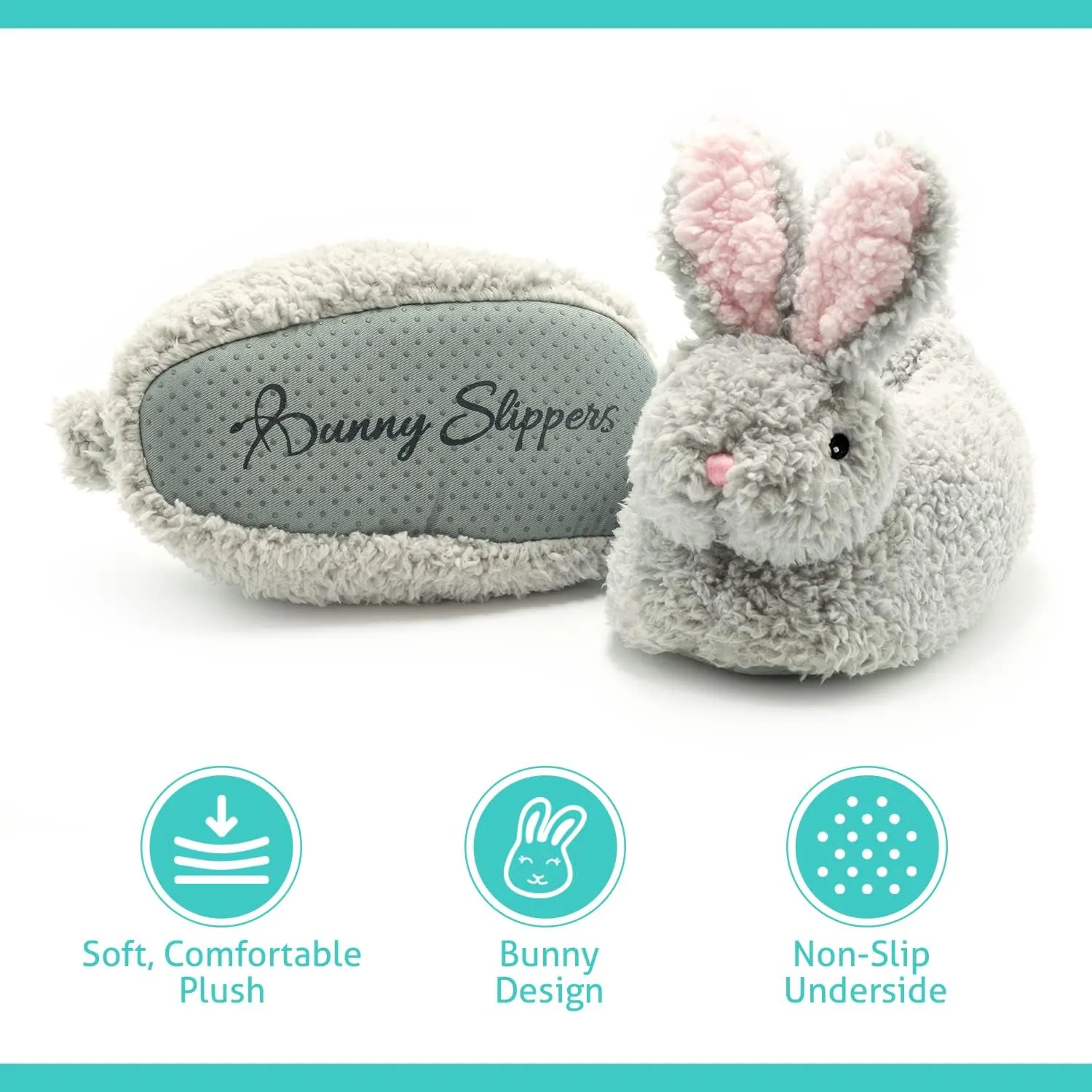 Bright Line Eating Bunny Slippers Women's House Shoes