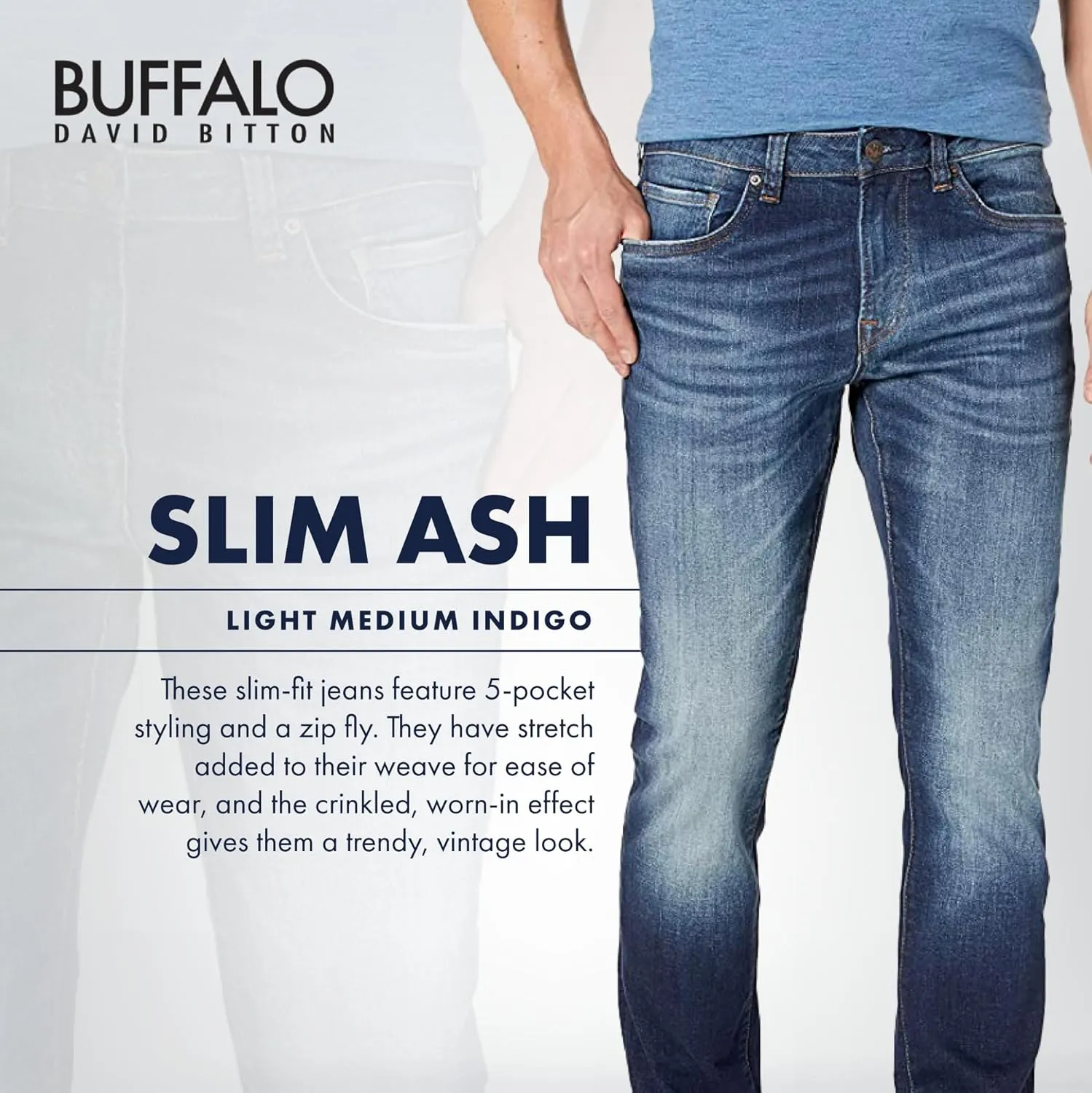 Buffalo David Bitton Men's Slim Ash Jeans