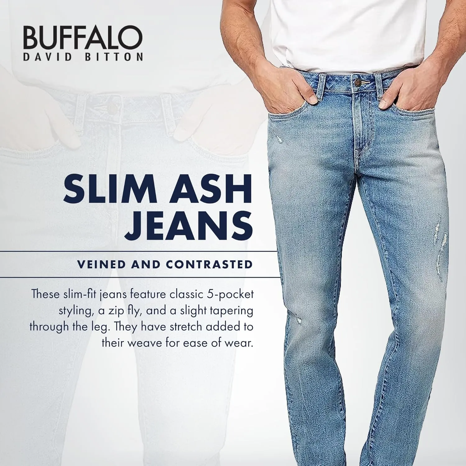 Buffalo David Bitton Men's Slim Ash Jeans