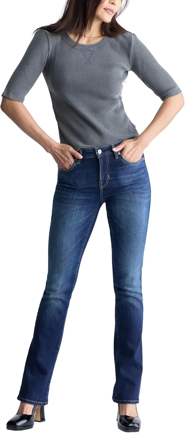 Buffalo David Bitton Women's Queen Mid-Rise Bootcut Jeans