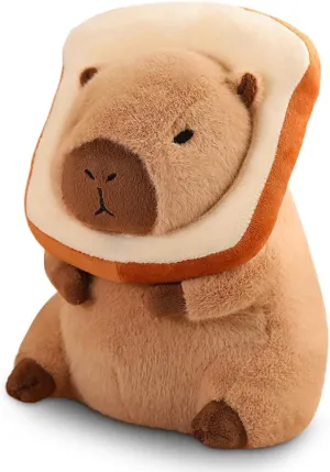 Capybara Plush Toy, Cute Stuffed Animals Kawaii Capibara Plush Pillow Christmas Birthday Easter Valentine's Day Gift for Kids Boys Girls (12" Toast Capybara)
