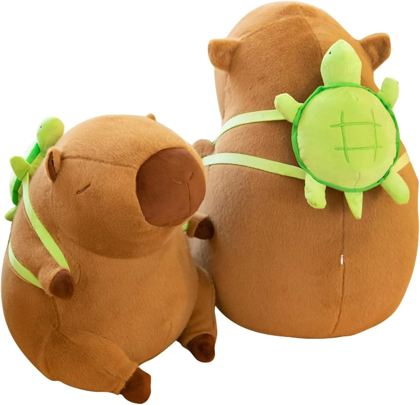 Capybara Plush With Turtle Backpack - Cute Stuffed Animal Kawaii Plush Pillow - Birthday Gift for Kids Boys Girls 12 Inch