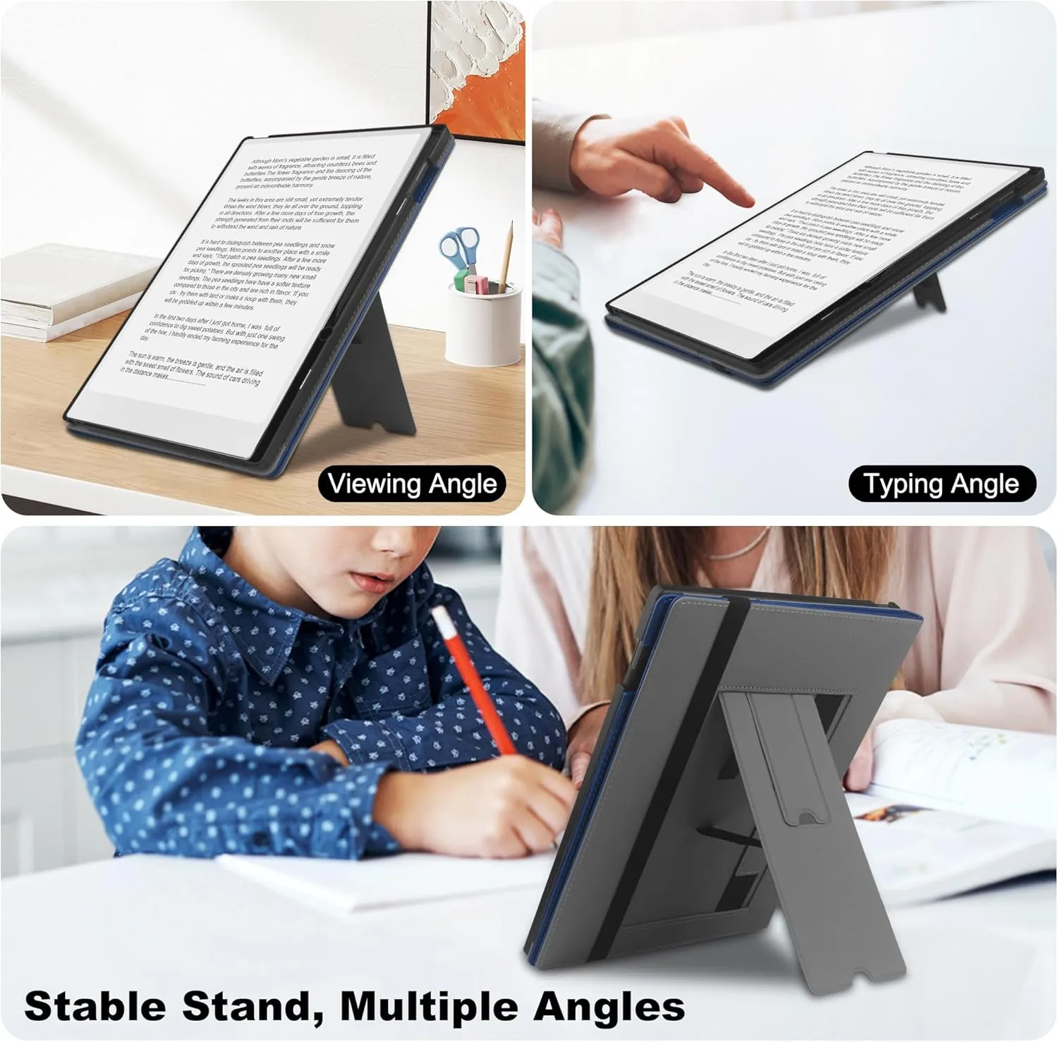 Case for 11.8 inch Remarkable Paper Pro (2024 Released) - with Stable Folding Stand Design and Pen Pocket,Remarkable Paper Tablet with 11.8” Color Display Cover,Auto Sleep/Wake-Blue