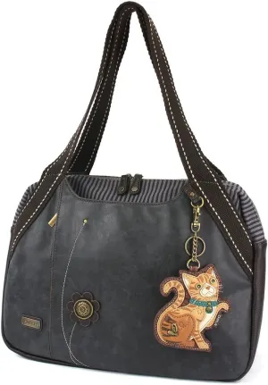 CHALA Bowling Bag - Orange Tabby Cat - Black