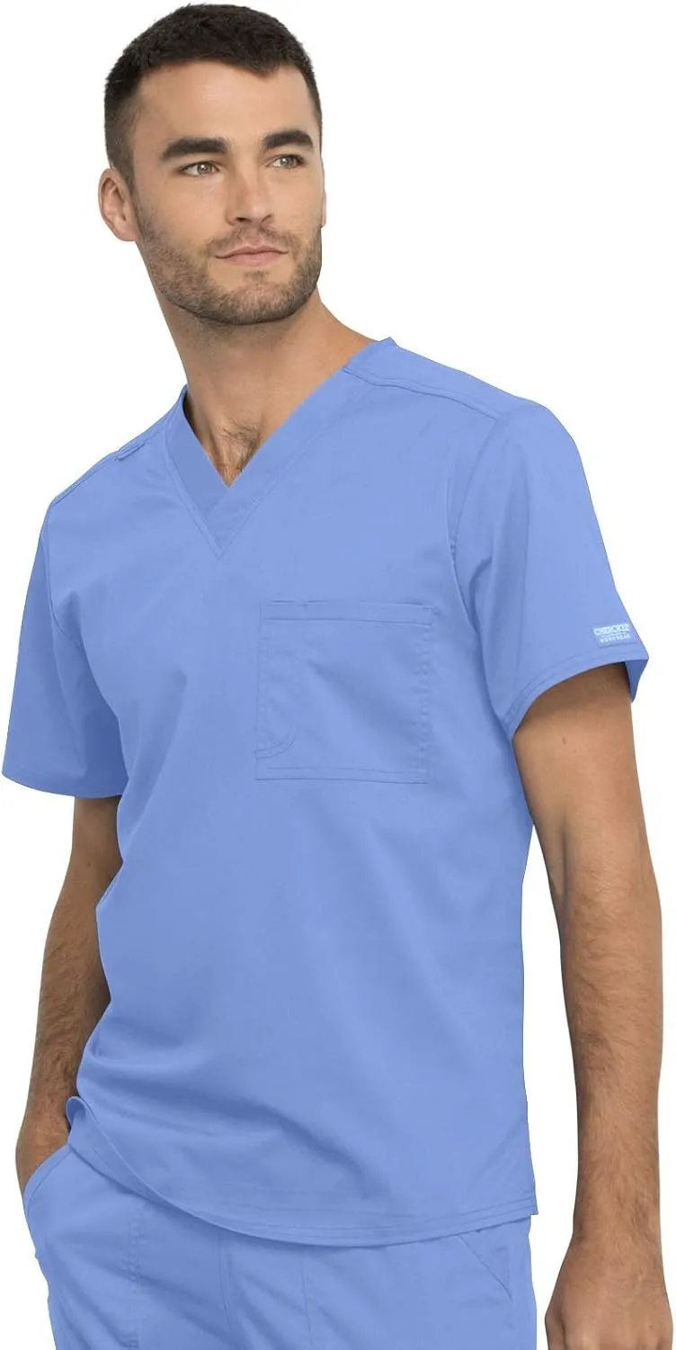 Cherokee Scrub Top for Women & Men, V-Neck Tuckable Medical Shirt with 1 Chest Pocket & ID Loop - WW625