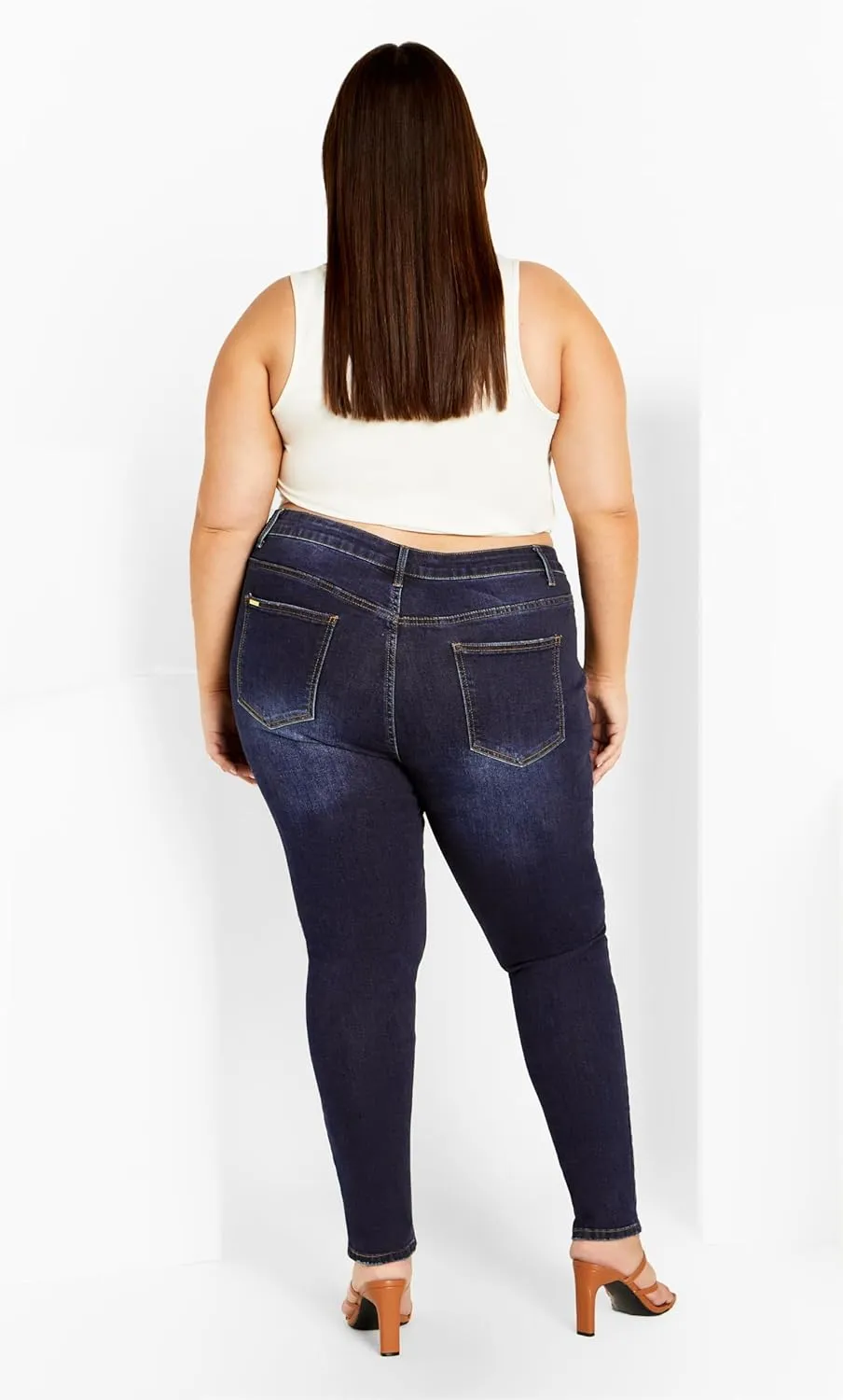 City Chic Women's Apparel Women's Asha JoJo Distressed Detail Crop Jean
