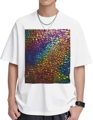 Classic Snake Skin Printing Short Sleeve Cotton Lightweight Pullover Summer Casual Sweatshirts