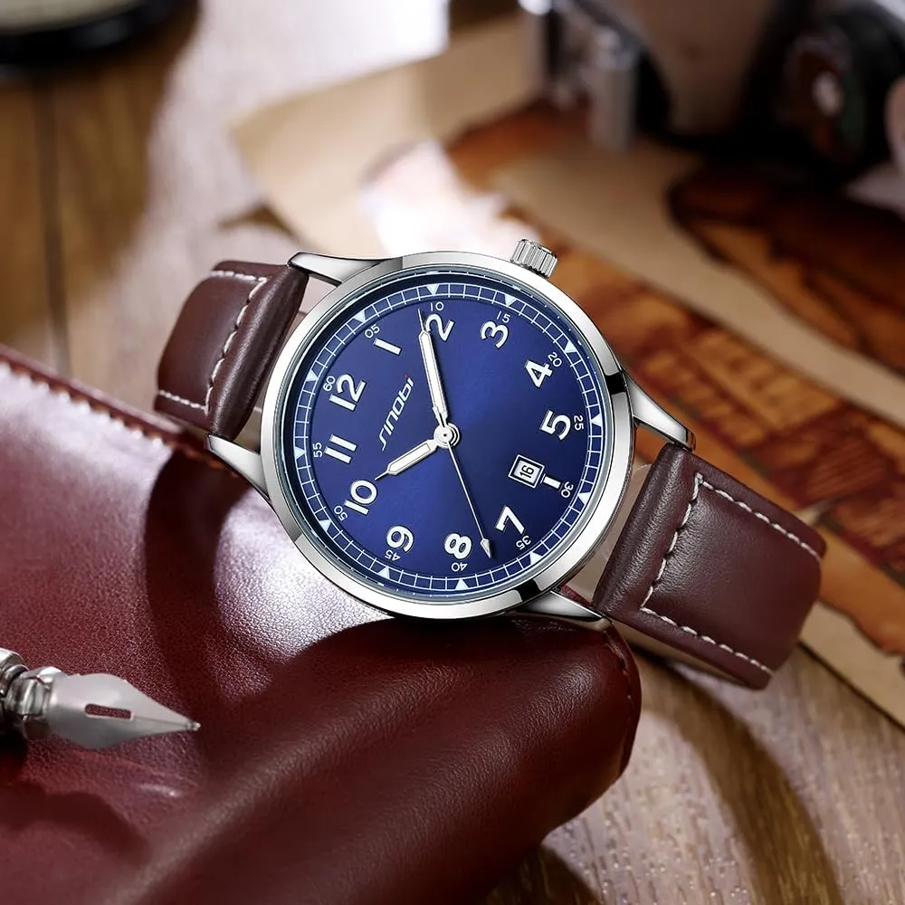 Classic Watches for Men with Calendar Water Resistant Luminous Easy Read Time Arabic Numerals Men Dress Watch