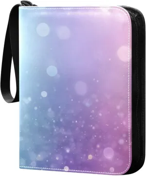Colorful Abstract Background Card Binder Trading Cards Holder 4-Pocket，Album Pages Card Display Sleeves Fits 400 Cards Collector Book