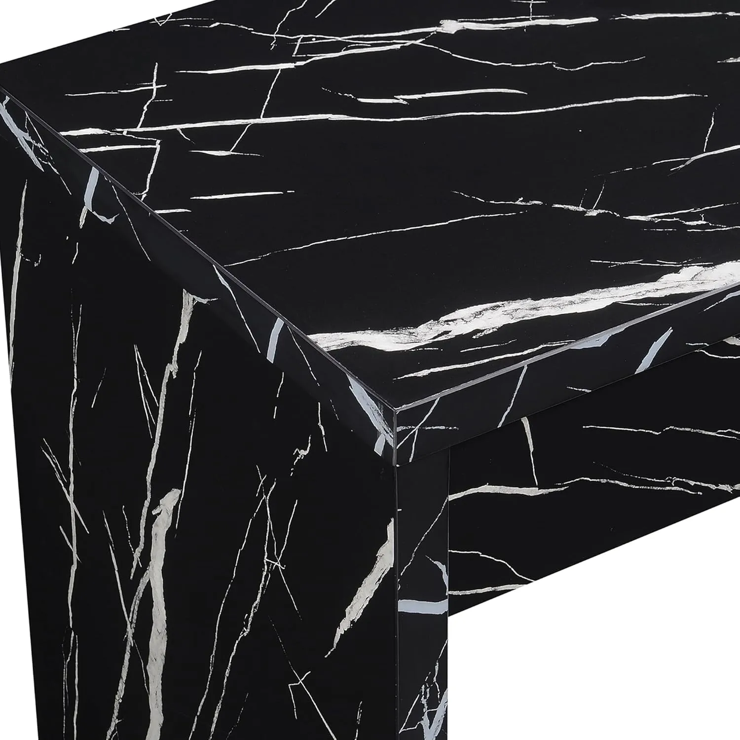 Convenience Concepts Northfield Console Table 48" - Modern Living Room Sofa Table, Contemporary Entryway Hall Table, Foyer Display Table, Black Faux Marble