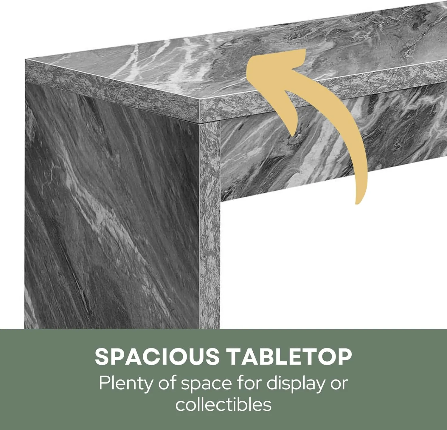 Convenience Concepts Northfield Console Table 48" - Modern Living Room Sofa Table, Contemporary Entryway Hall Table, Foyer Display Table, Gray Faux Marble