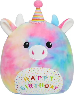 Cow Stuffed Animal Cow Plush Toys 12 Inch Soft Unicorn Plushies Pillow Cute Rainbow Plushies Room Decoration Birthday Gifts for Kids Toddlers Girls and Boys