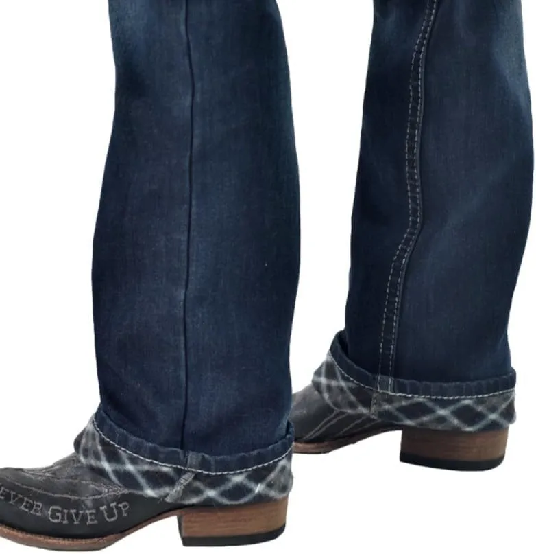 Cowgirl Tuff Western Jeans Womens Flannel Lined Dark Wash JDFLNL