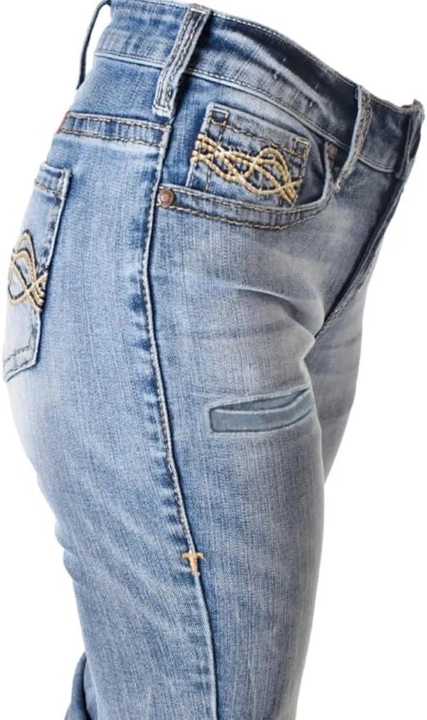 Cowgirl Tuff Western Jeans Womens Slay Bootcut Dark Wash JSLAYY
