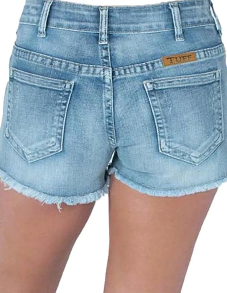 Cowgirl Tuff Western Shorts Womens Rainbow Button Light SHRBOW
