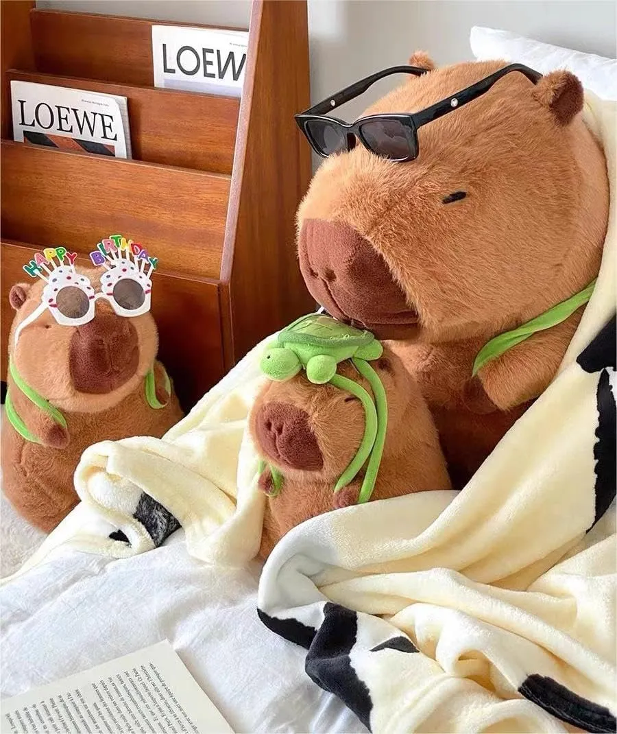 Cute Capybara Plush Toy,Kawaii Capybara Stuffed Animals Stuffed Toy,Soft Plush Doll Pillow for Kids Boys Girls (45cm/17.7 Inches)