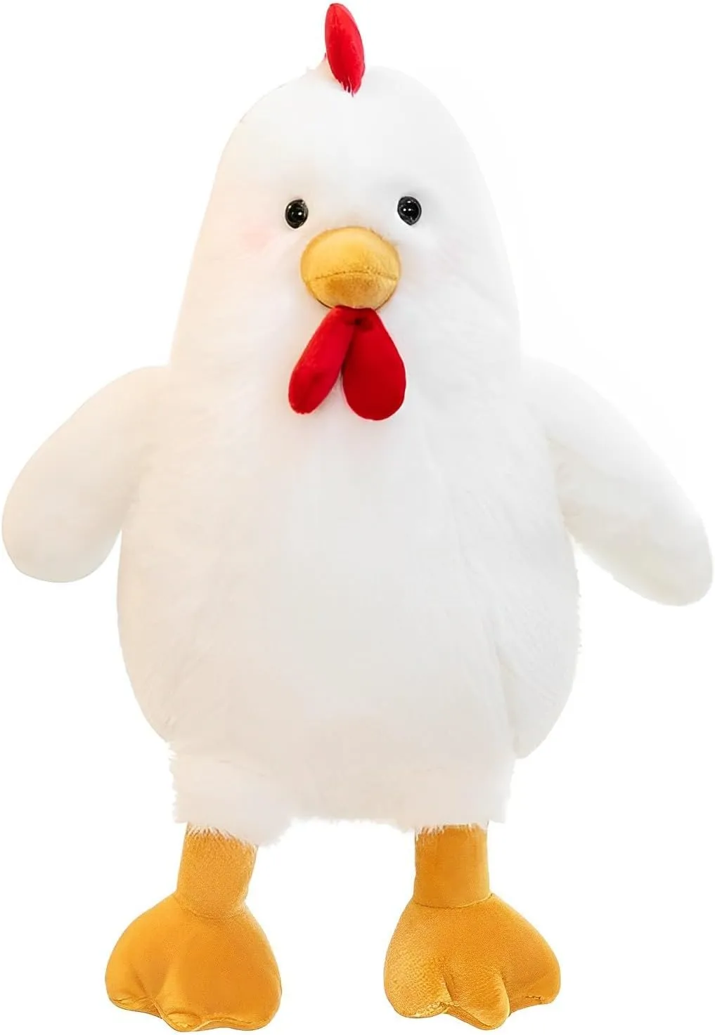 Cute Chicken Stuffed Animal Plush Doll Toy - Farm Animal Cuddler for Kids' Room Decor - Ideal Gift for Valentine's Day Children's Day and Christmas (White,17 inch)