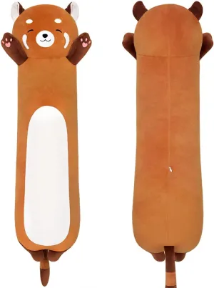 Cute Long Raccoon Plush Toy, Soft Hugging Plush Pillow, Kids Raccoon Plush (Orange, 43.3inch/110cm)