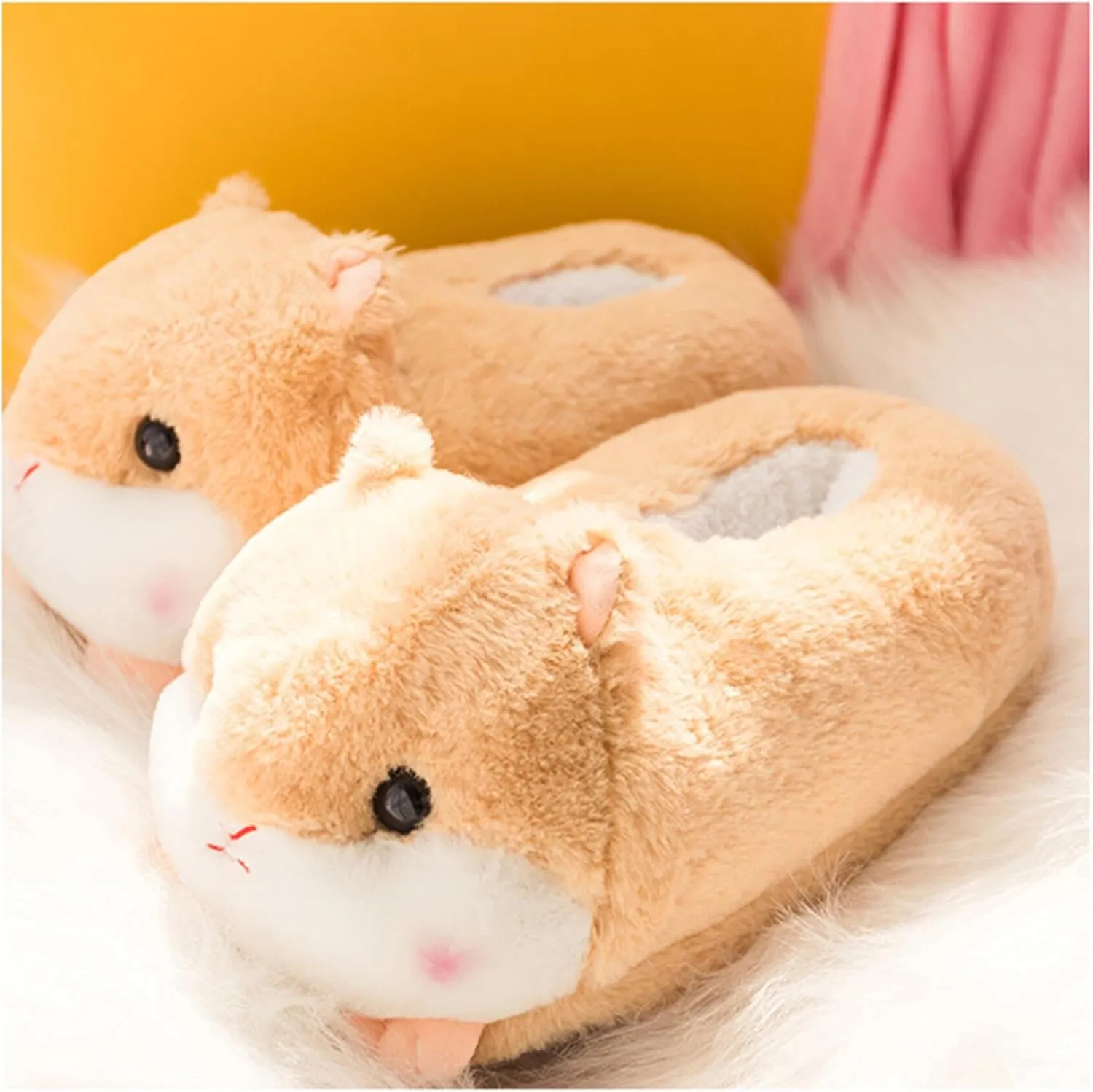 Cute Pig Cartoon Animal Home Furry Slippers - Women's Warm Winter Slippers
