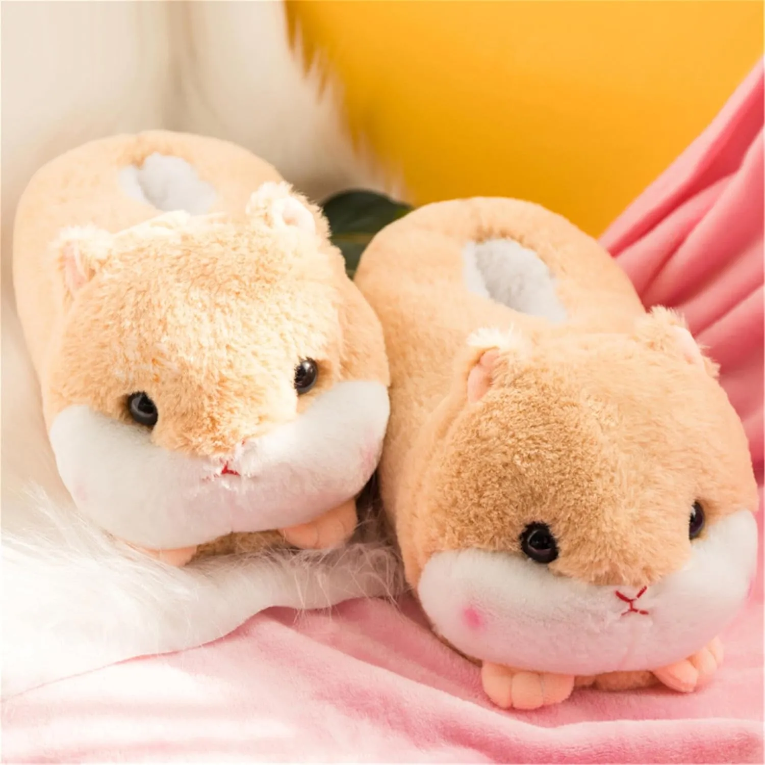 Cute Pig Cartoon Animal Home Furry Slippers - Women's Warm Winter Slippers