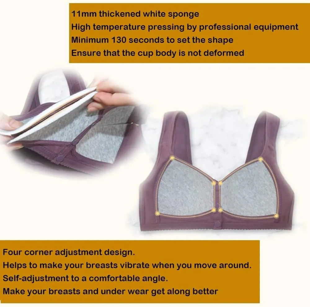 Daisy Bra for Seniors, Front Snap Closure Bras, Front Snaps Daisy Bras for Older Women