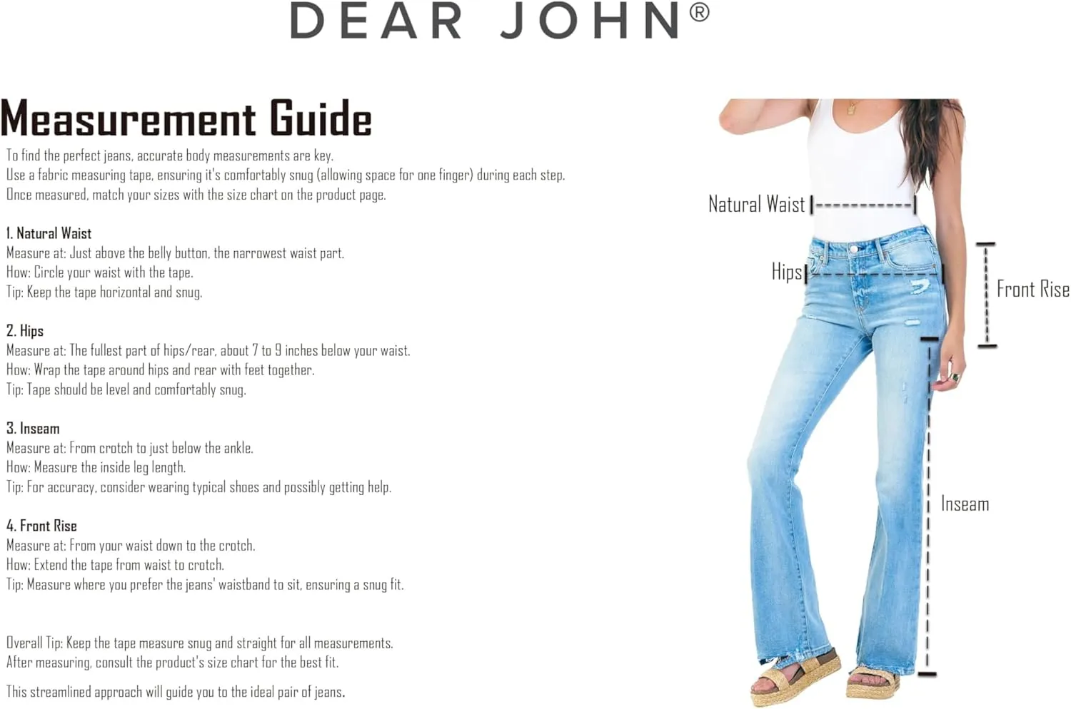 DEAR JOHN Holly Straight Leg Women's Jeans High Rise Full Inseam Comfort Streatch Denim