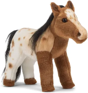 DEMDACO Appaloosa Horse Brown and White 10 inch Children's Soft Plush Stuffed Animal Toy