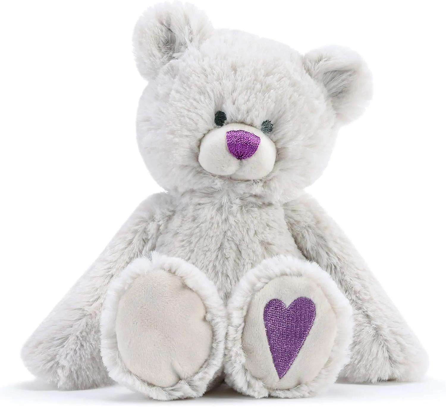 DEMDACO Lucky Purple Alexandrite Color June Birthstone 8.5 inch Children's Plush Stuffed Animal Toy