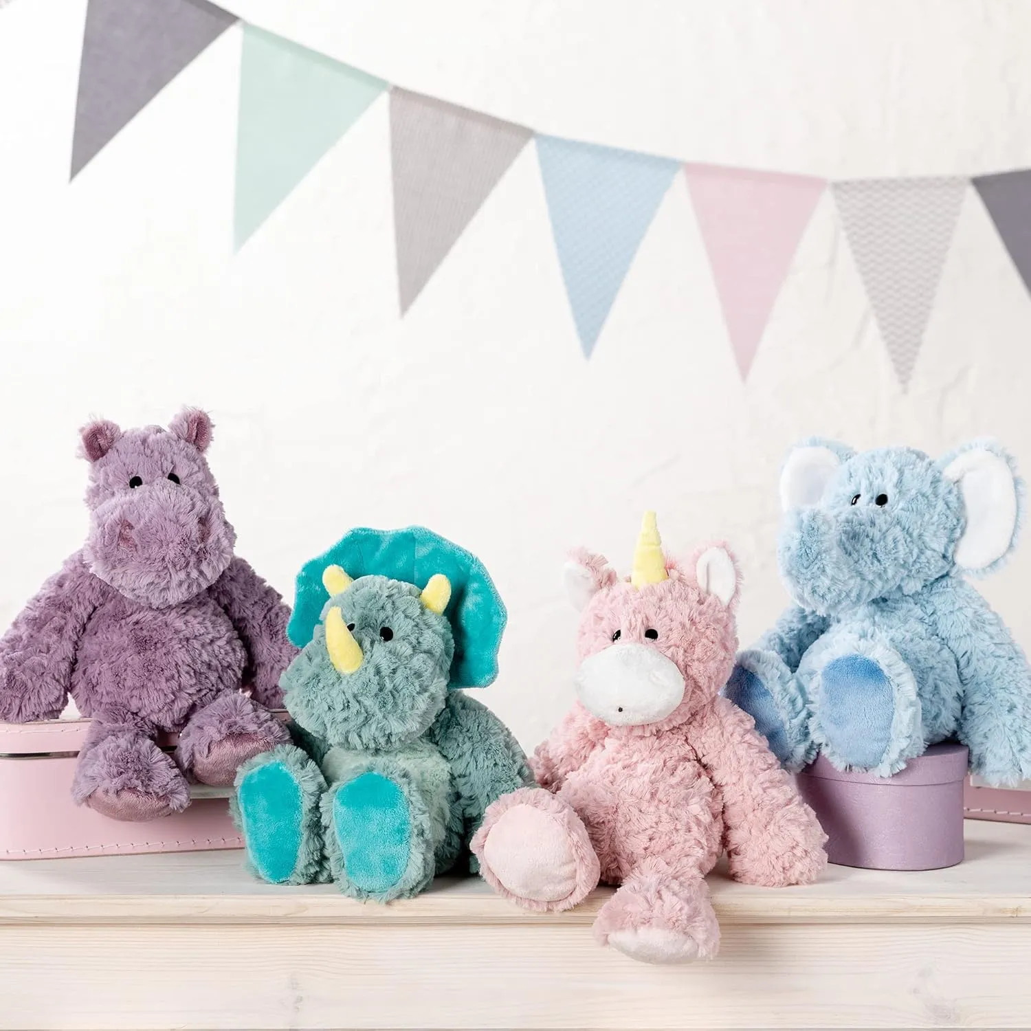 DEMDACO Magellica Mellow Fellows Unicorn Pale Pink Children's Plush Stuffed Animal Toy