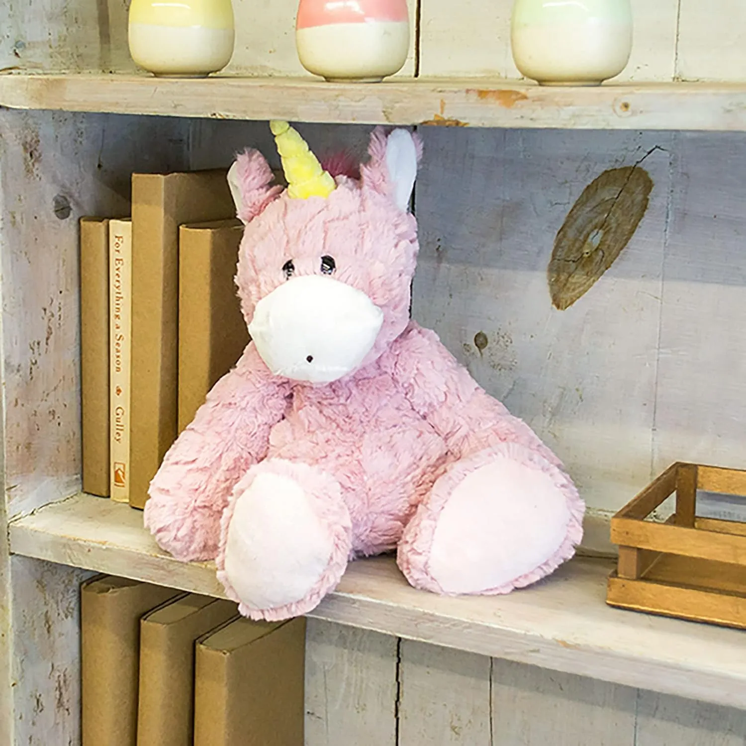 DEMDACO Magellica Mellow Fellows Unicorn Pale Pink Children's Plush Stuffed Animal Toy