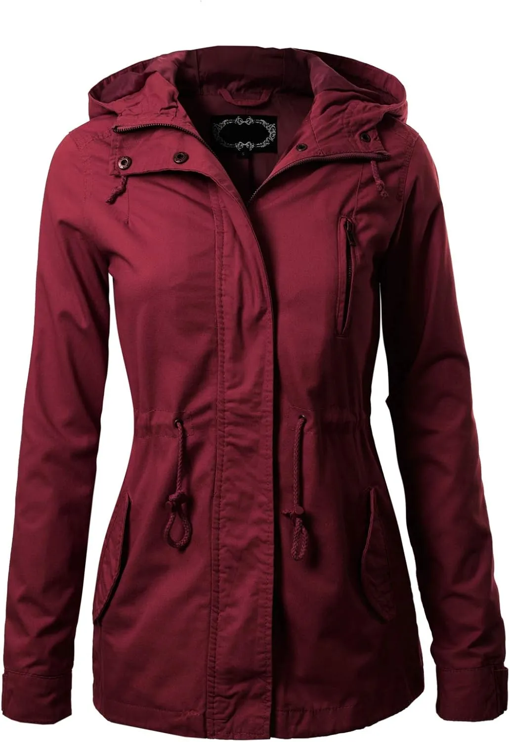 Design by Olivia Women's Military Anorak Safari Hoodie Jacket
