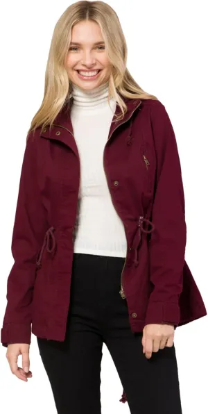 Design by Olivia Women's Military Anorak Safari Hoodie Jacket