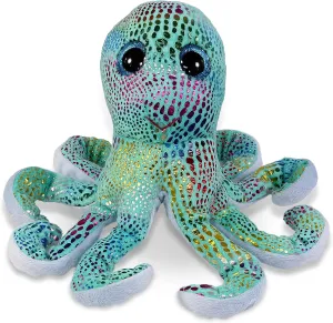 DolliBu Iridescent Rainbow Octopus Big Eye Plush - Super Soft Stuffed Animal, Cute Animal Plush, Adorable Fluffy Stuffed Animal for Kids, Stuffed Animals Plush Gift for Babies, Kids, Adults - 9 Inches