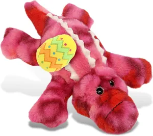 DolliBu Pink Tie-Dye Alligator with Yellow Easter Egg Plush and Name Personalization - Cute Stuffed Animals for Easter Basket, Easter Egg Stuffed Animal Spring Toys for Girls, Boy, Baby - 12 Inches