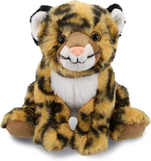 DolliBu Plush Leopard Stuffed Animal - Soft Huggable Squat Leopard, Adorable Playtime Leopard Zoo Plush, Cute Wildlife Safari Cuddle Gift for Kids and Adults - 8 Inches