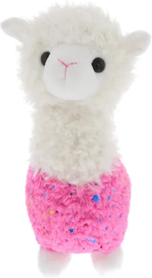 DolliBu Sparkle Pink Llama Stuffed Animal Plush Toy, Kids & Adults Huggable Cuddle Llama Gifts, Cute Stuffed Animals for Girls and Boys -11.5 Inches