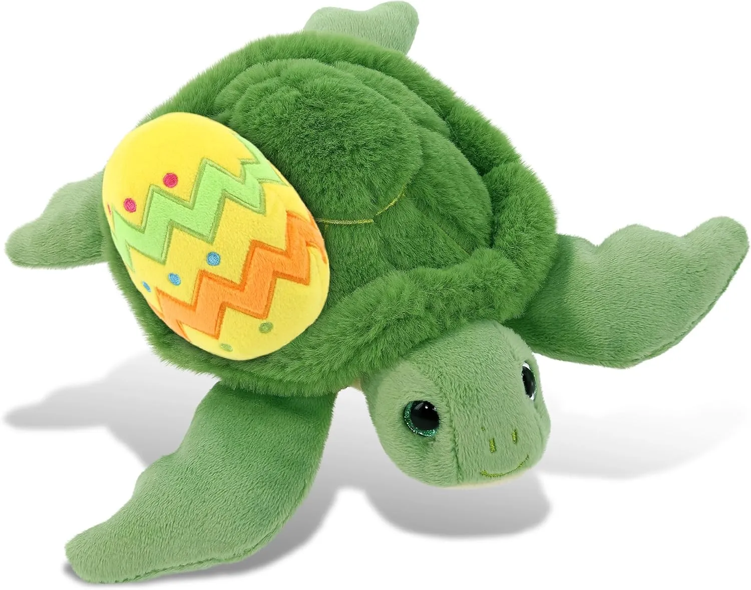 DolliBu Super Soft Green Sea Turtle with Yellow Easter Egg Plush - Perfect Ocean Stuffed Animals for Easter Basket, Cute Easter Egg Stuffed Animal Spring Toys for Girls, Boy, Baby - 6.5 Inches