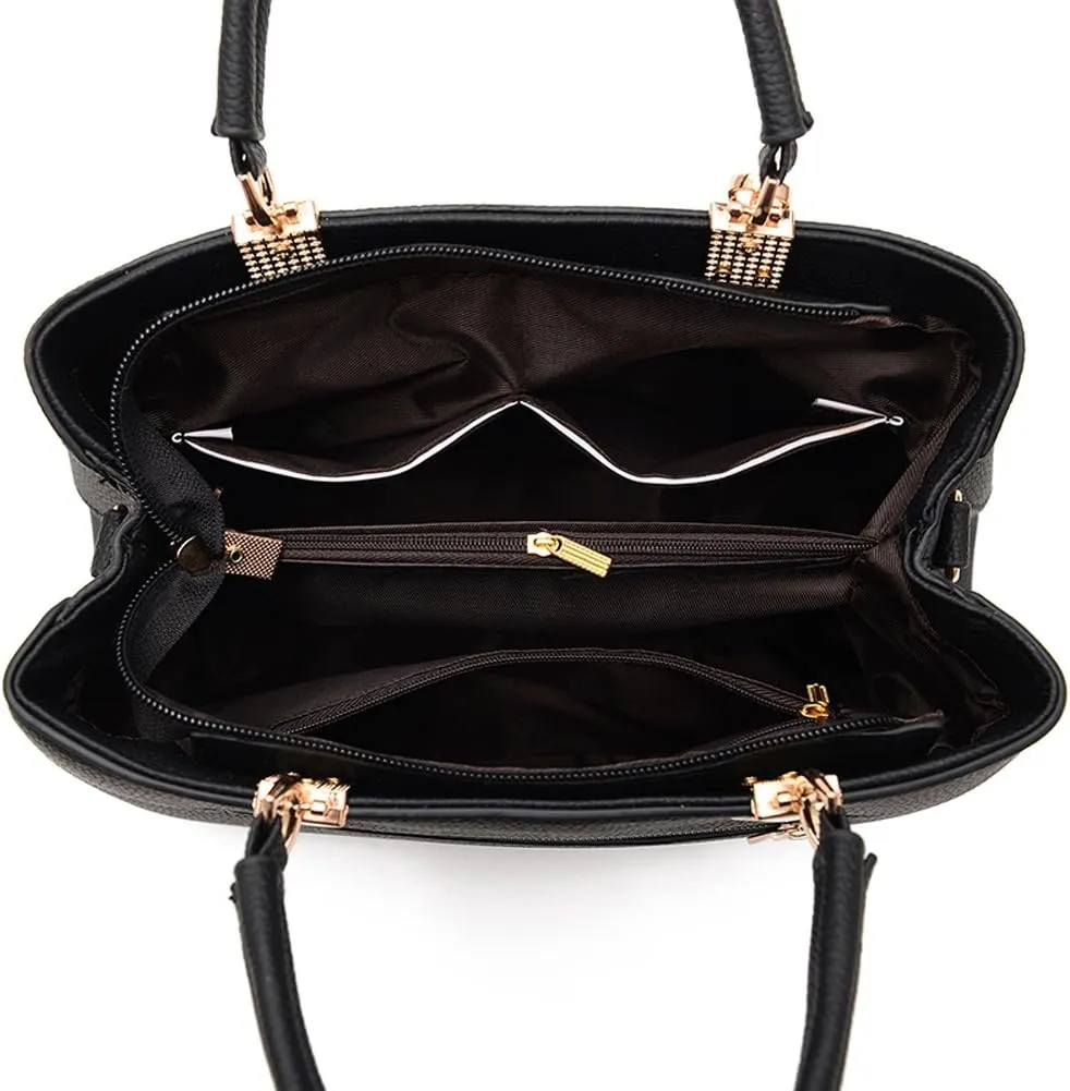 Dreubea Womens Handbag Tote Shoulder Purse Leather Crossbody Bag