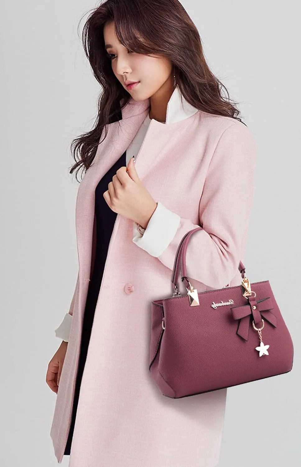 Dreubea Womens Handbag Tote Shoulder Purse Leather Crossbody Bag