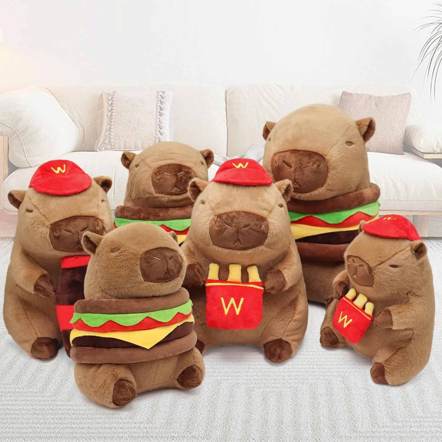Drink Capybara Plush 9.5inch, Cute Capybara Stuffed Animal Giant Capibara Plushies Pillow Toy Gifts for Boys Girls Kids