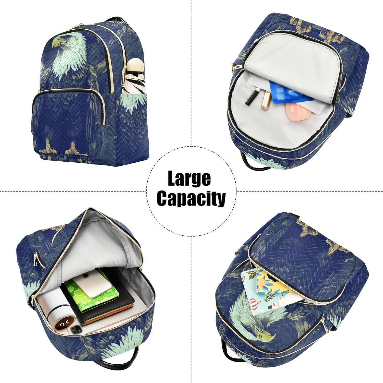 Eagle Mini Backpack Purse for Women Cute Small Backpack Light Weight Fashion Daypack for Work Travel Daily Backpack (Small Pattren 3)