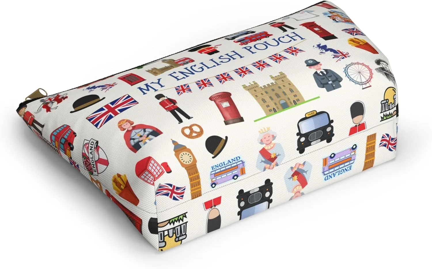 England Pouch Travel Bag for English, United Kingdom Utility Bag, English Accessory Pouch, English Gift Bag