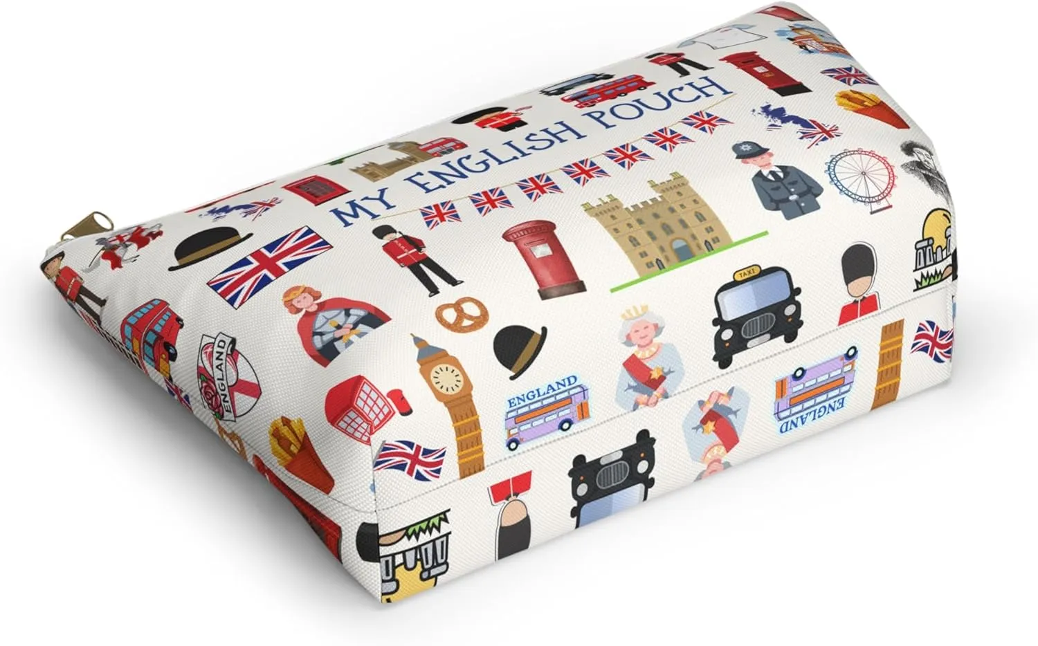 England Pouch Travel Bag for English, United Kingdom Utility Bag, English Accessory Pouch, English Gift Bag