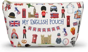 England Pouch Travel Bag for English, United Kingdom Utility Bag, English Accessory Pouch, English Gift Bag