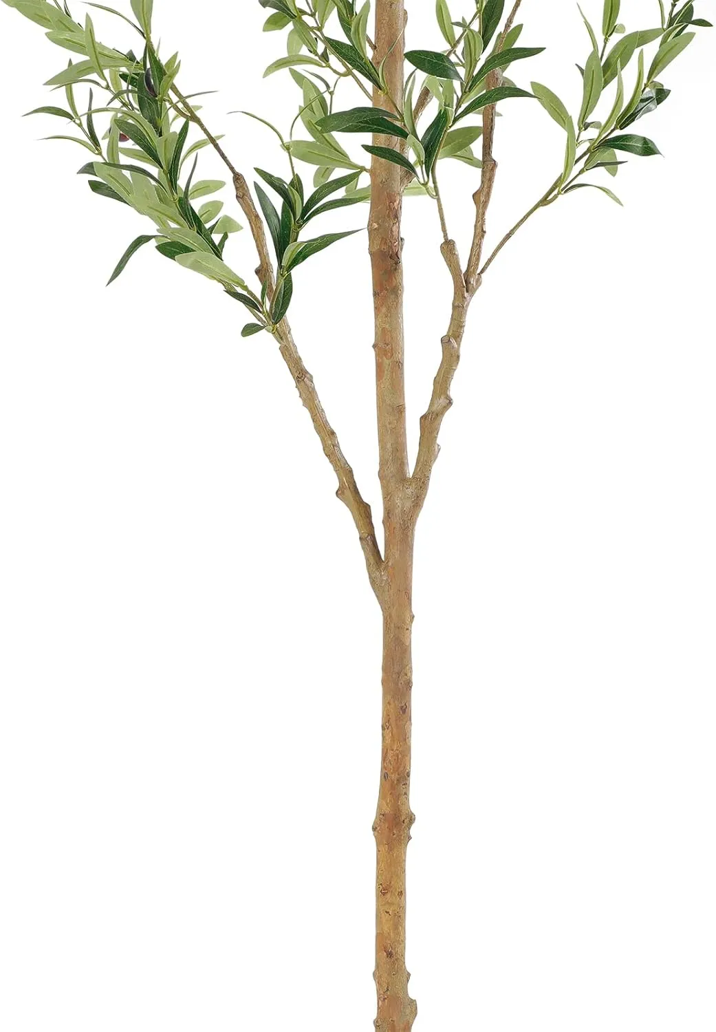 Faux Olive Tree 7ft，Olive Trees Artificial Indoor with Natural Wood Trunk and Realistic Leaves and Fruits. 7 Feet(84in) Fake Olive Tree for Home House Office Décor.
